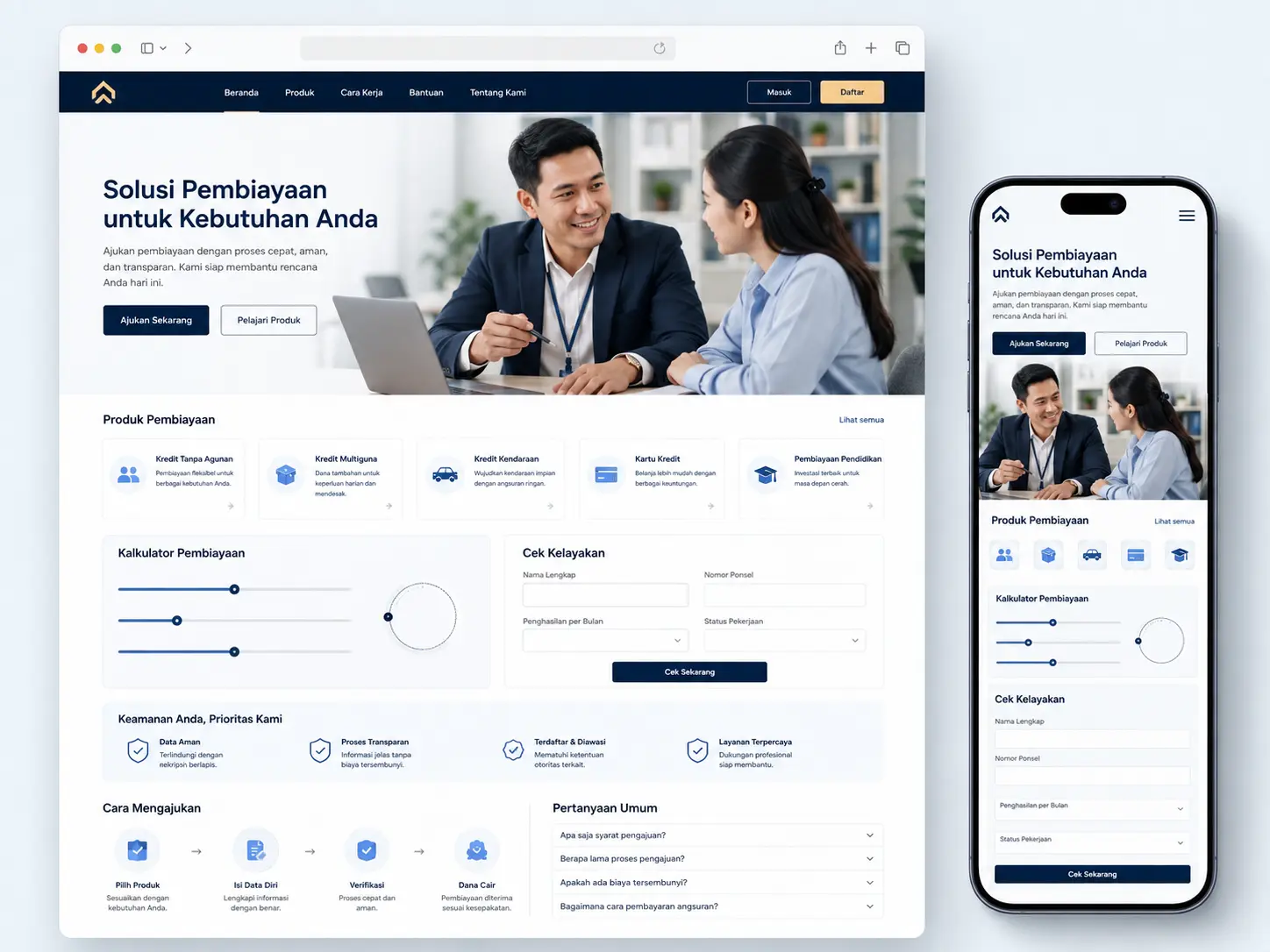 Tampilan website DanaKita Finance