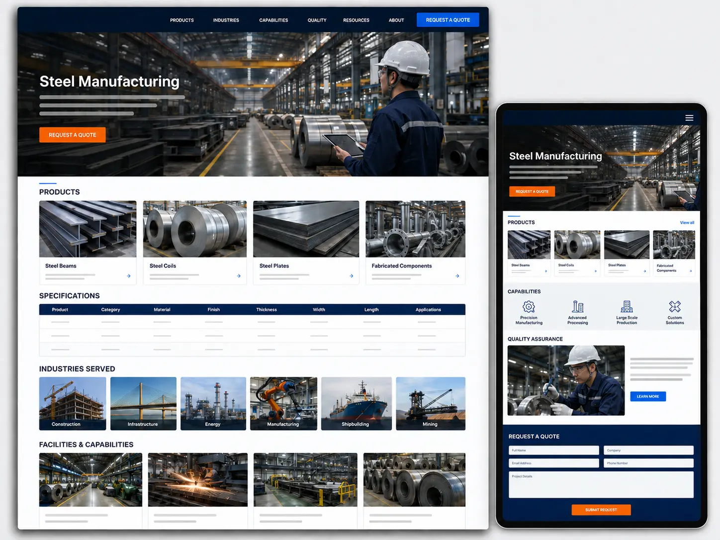 Tampilan proyek Baja Prima
