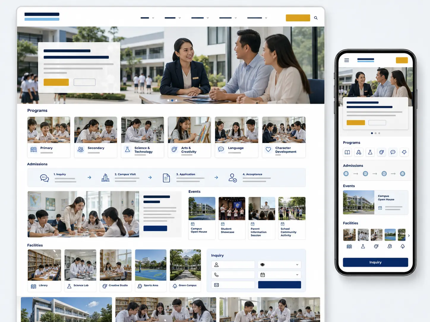 Tampilan proyek Cerdas Academy