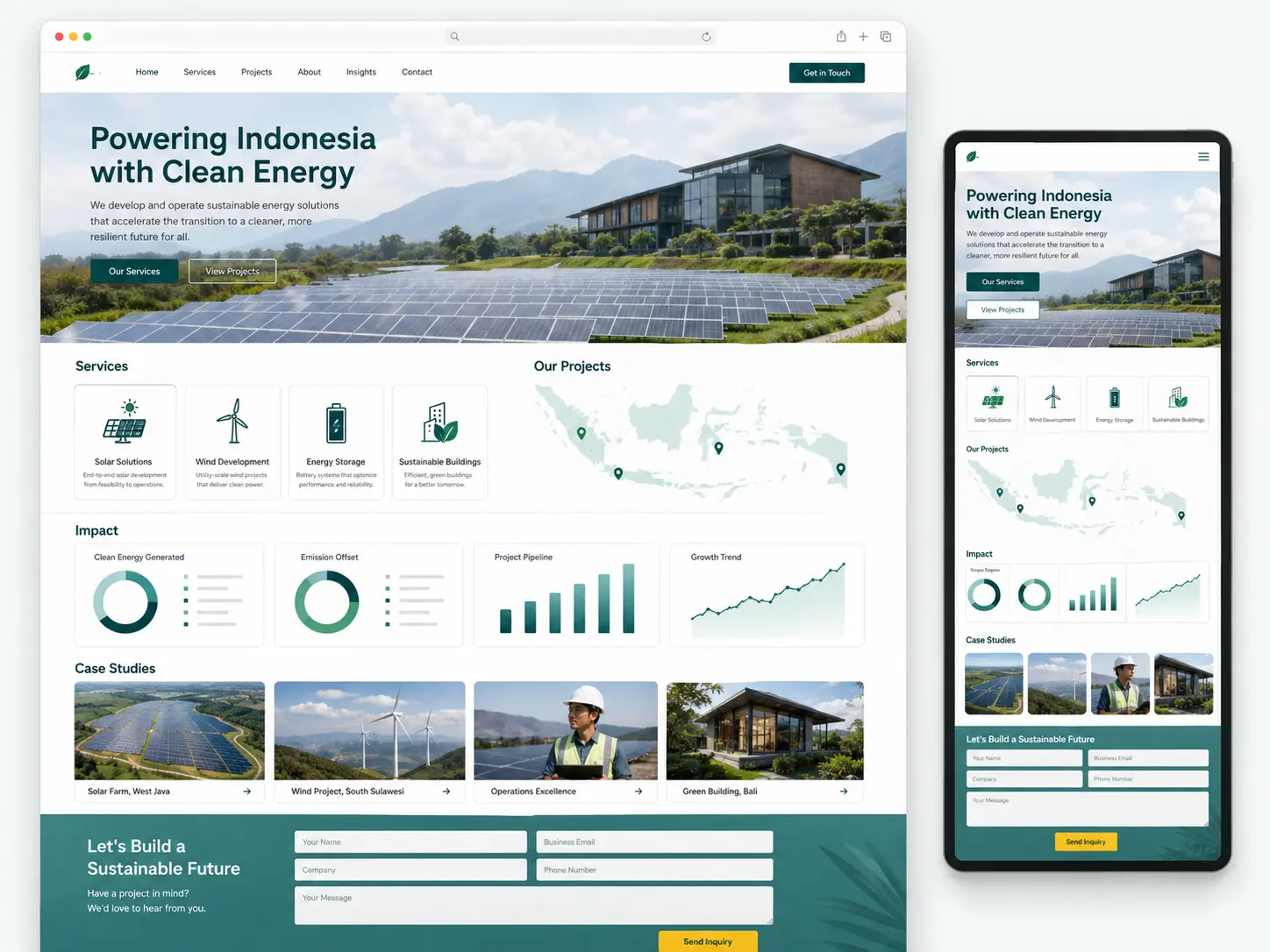 Tampilan proyek Energi Hijau