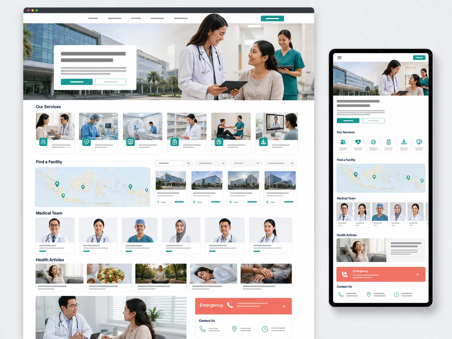 Tampilan proyek Medika Care