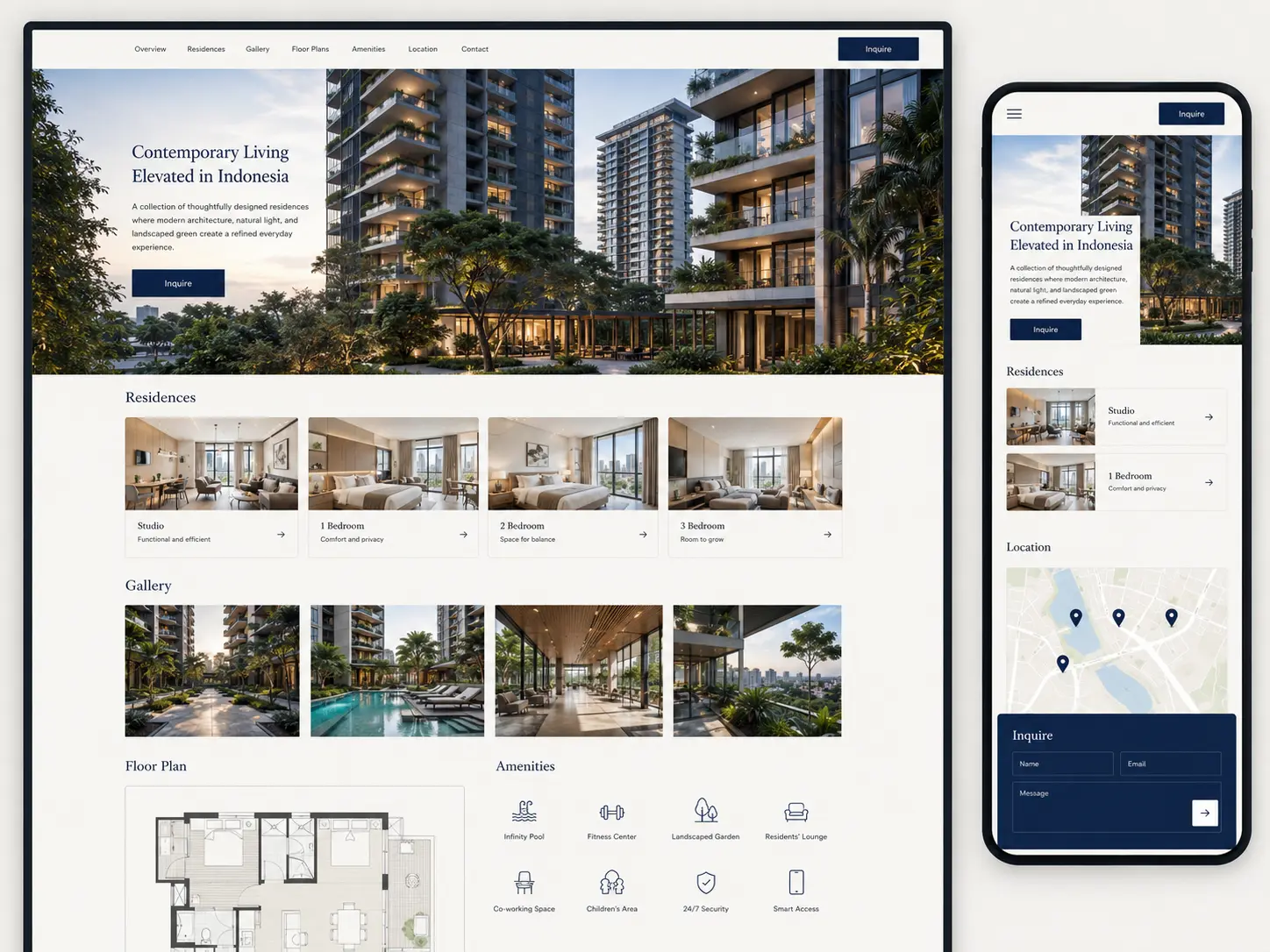 Tampilan proyek Nusantara Residence