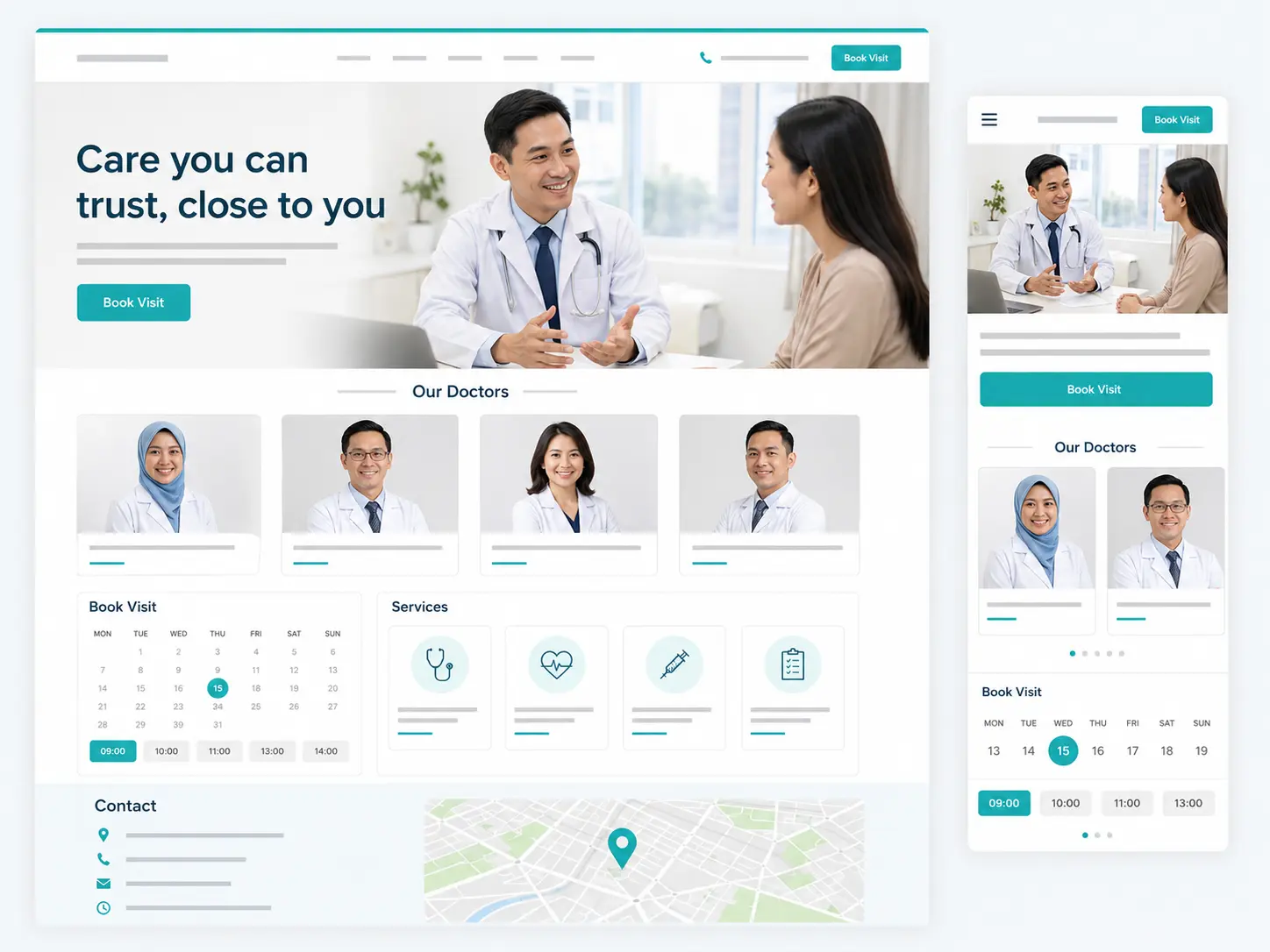 Tampilan proyek SehatPlus Clinic