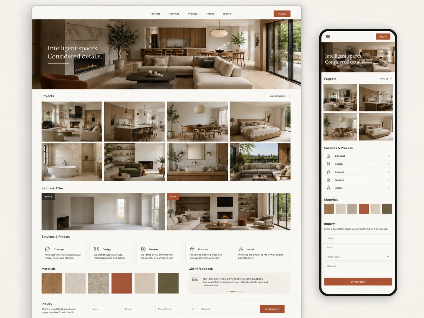 Tampilan proyek Terra Living